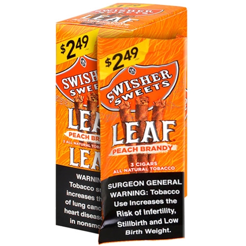 SWISHER SWEETS - SWISHER SWEETS LEAF 2PK PEACH BRANDY